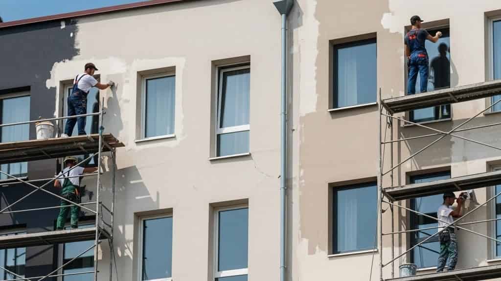 خدمات تخصصی پیچ رولپلاک و ترمیم نمای ساختمان با راپل در شمال تهران